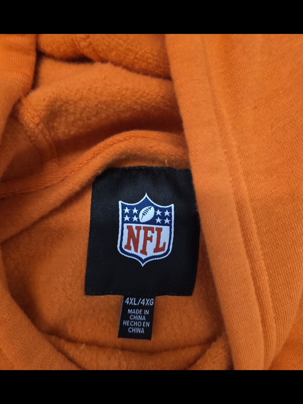 Denver Broncos Orange Hoodie Men's Size 4XL - Picture 3 of 7